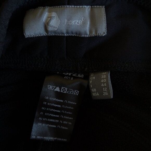 Horze Active Black Winter Silicone Full Seat Pull On Tights - Picture 8 of 8